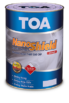 Sơn nước ngoài trời cao cấp TOA Nano Shield bóng mờ - 5 lít